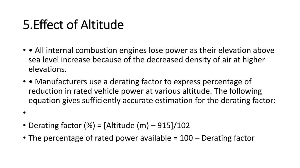 5 effect of altitude 5 effect of altitude