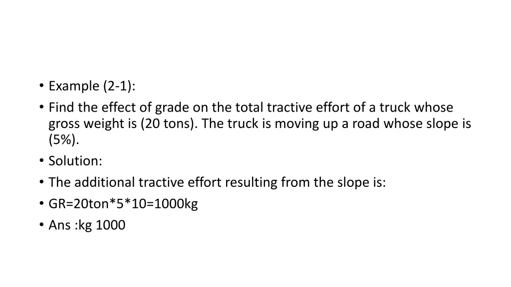 example 2 1 find the effect of grade on the total