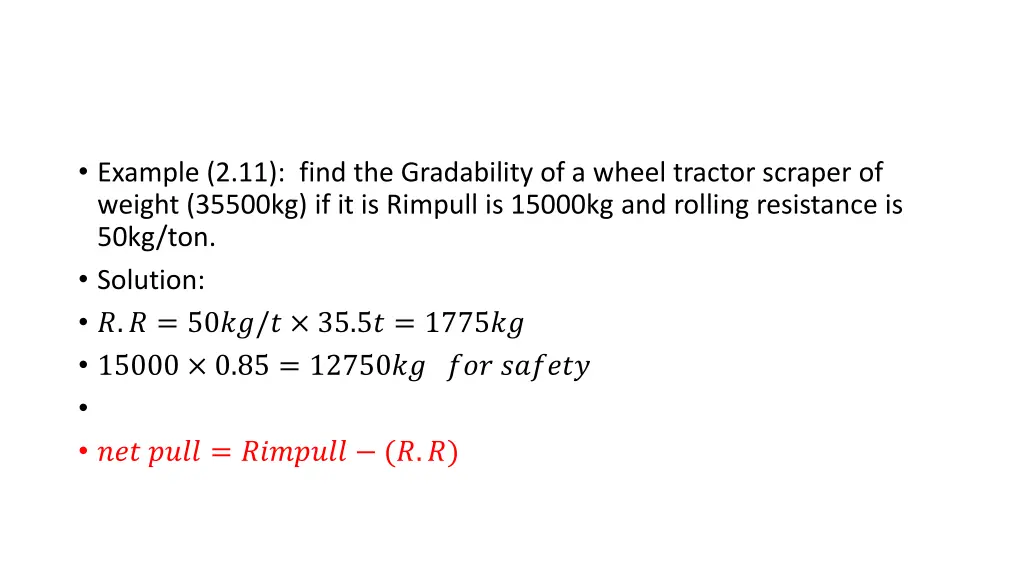 example 2 11 find the gradability of a wheel