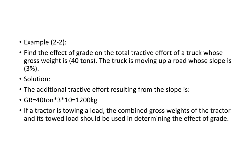 example 2 2 find the effect of grade on the total