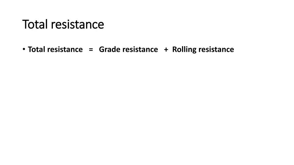 total resistance total resistance