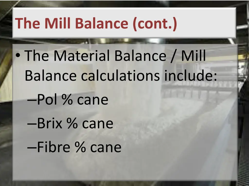 the mill balance cont 10