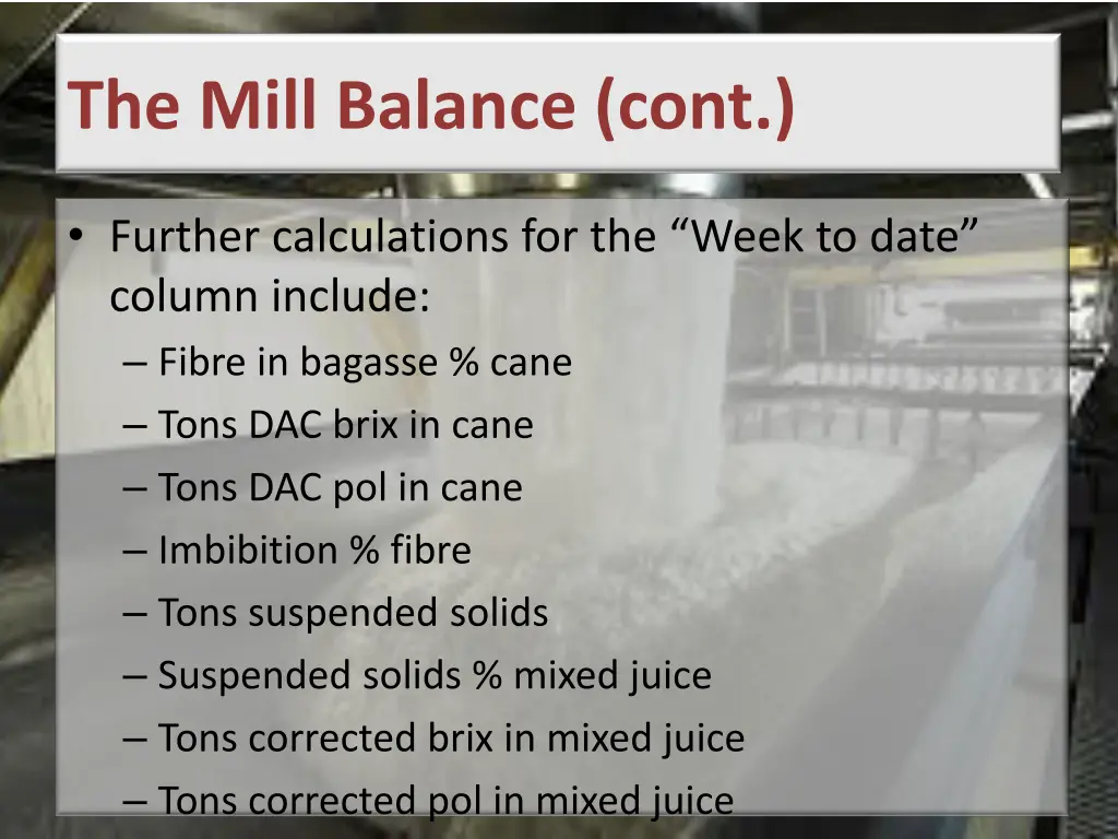 the mill balance cont 4