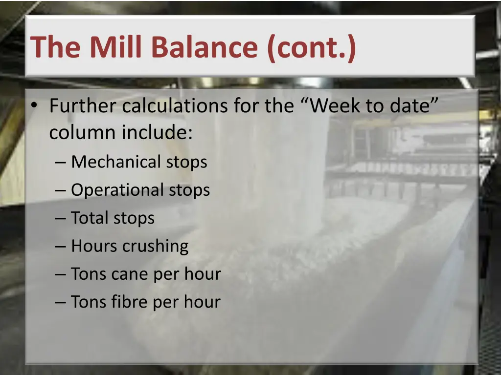 the mill balance cont 6