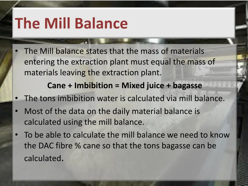 the mill balance