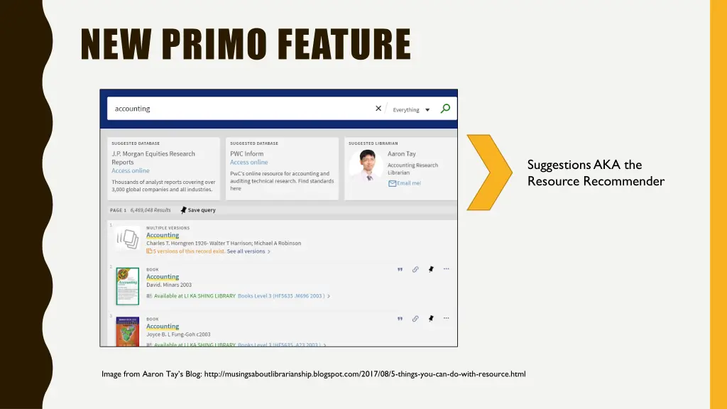 new primo feature