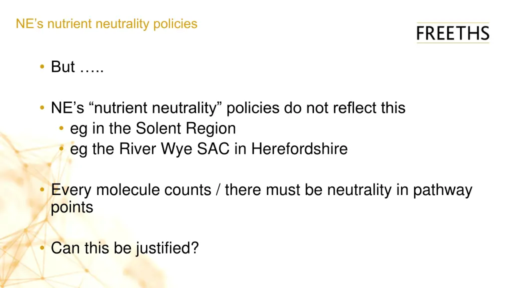 ne s nutrient neutrality policies