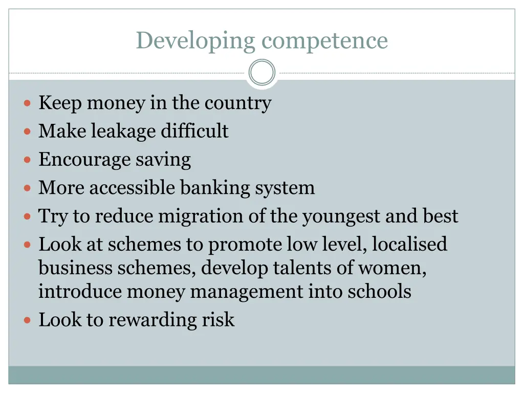 developing competence