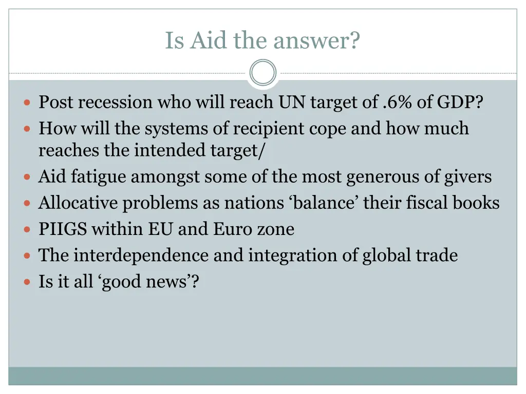 is aid the answer