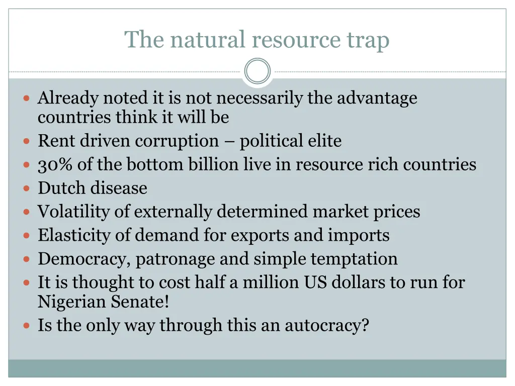 the natural resource trap