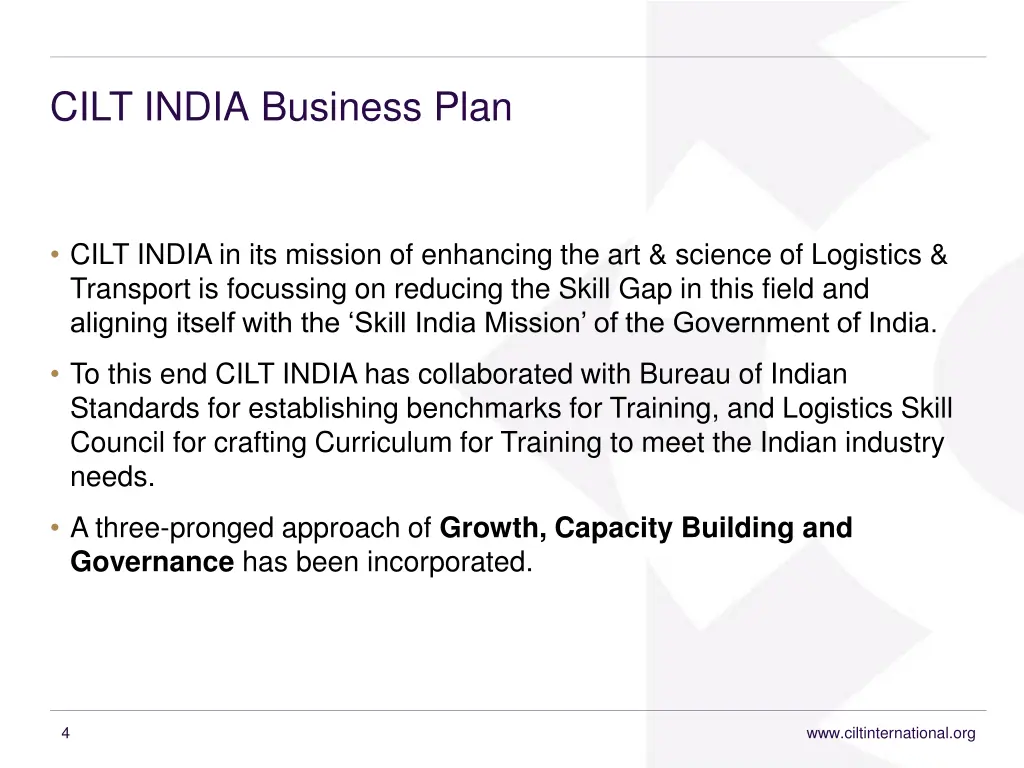 cilt india business plan