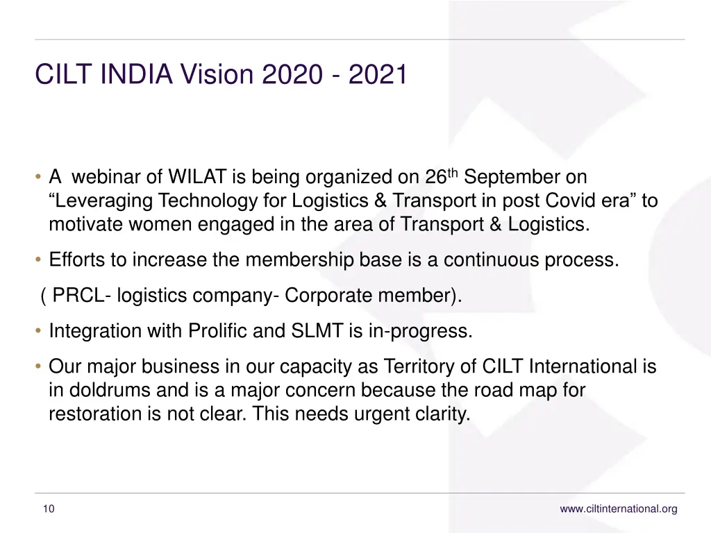 cilt india vision 2020 2021 2