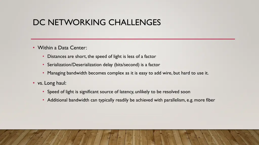 dc networking challenges