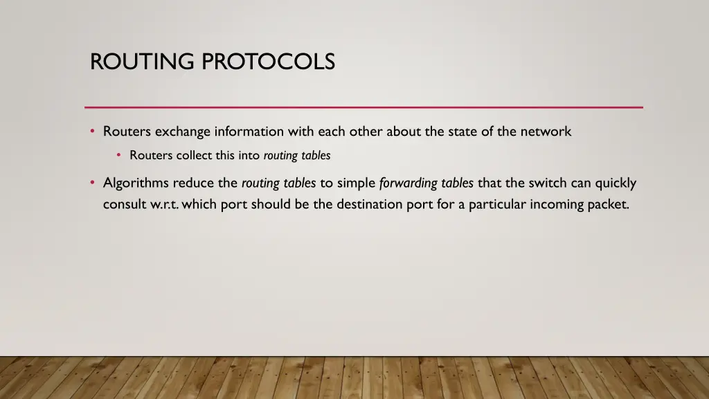 routing protocols