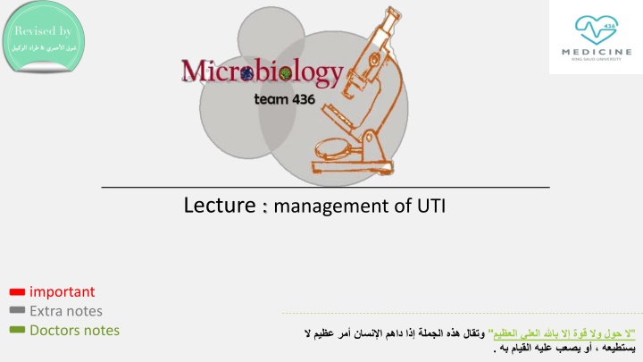 lecture management of uti