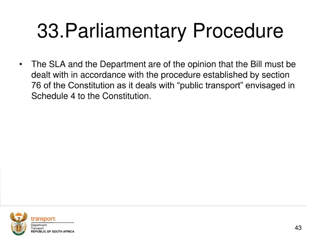 33 parliamentary procedure