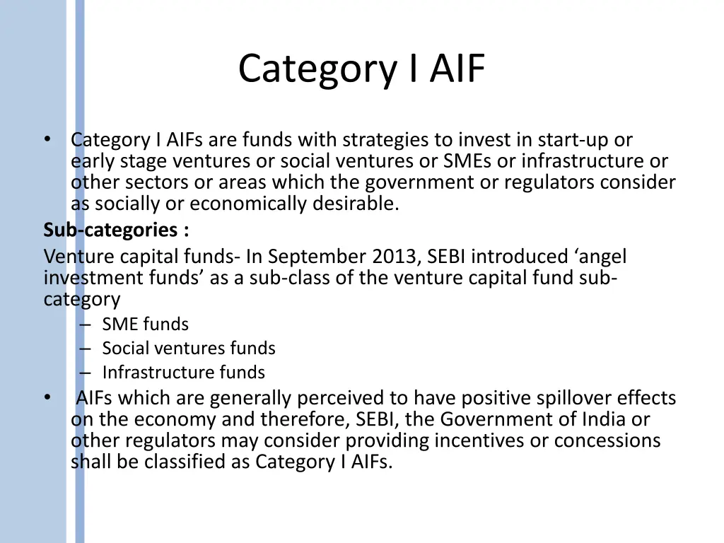 category i aif