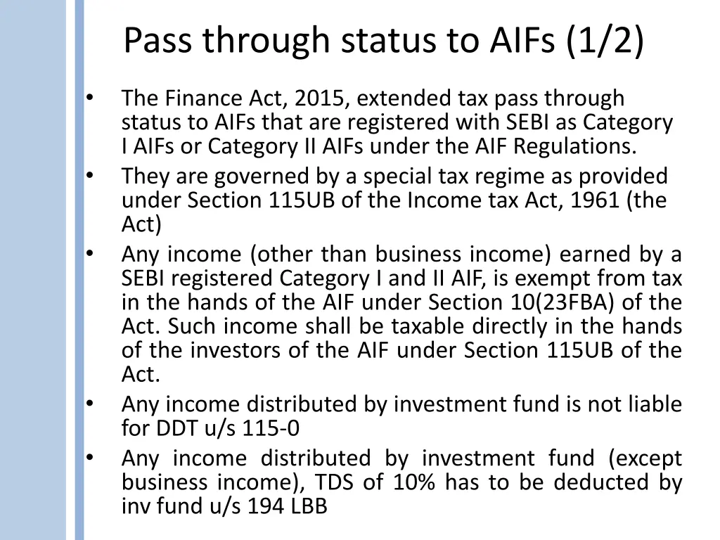 pass through status to aifs 1 2