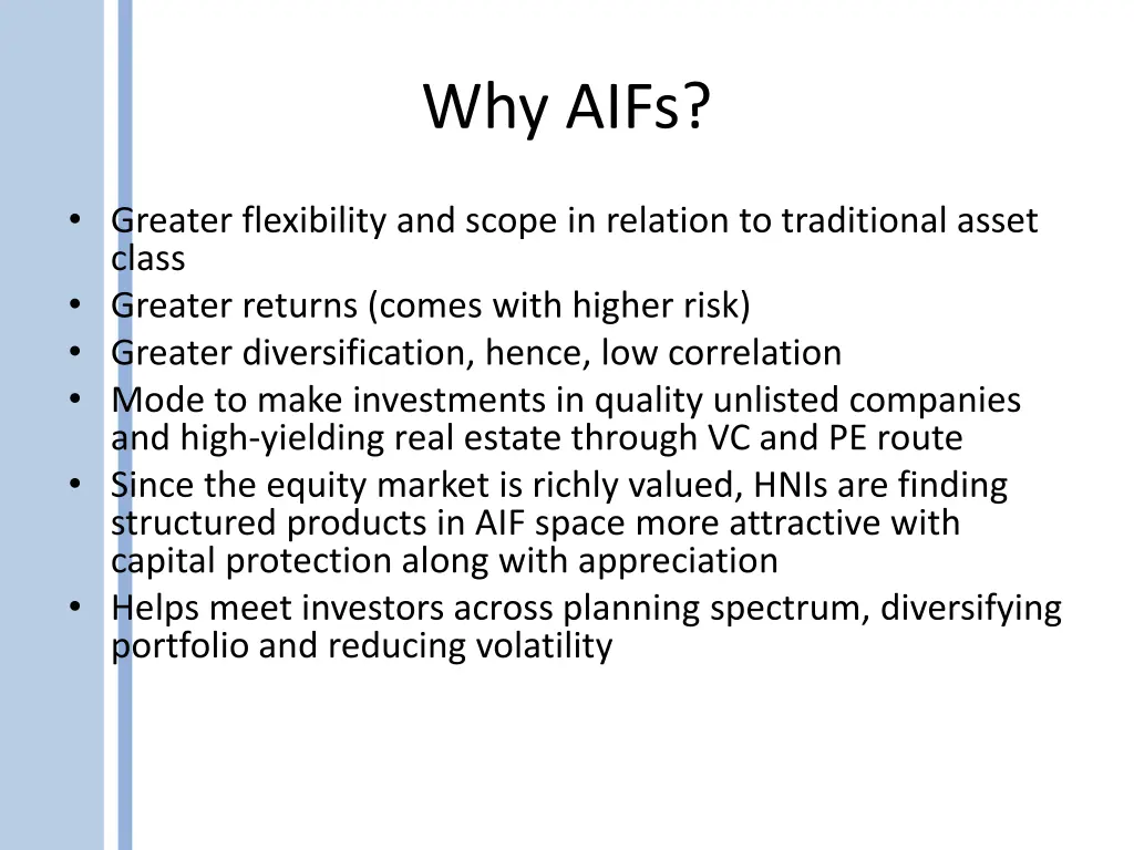 why aifs