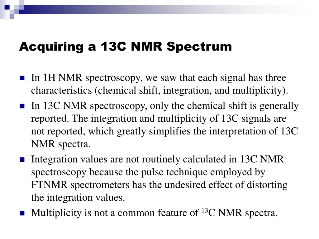 acquiring a 13c nmr spectrum 1