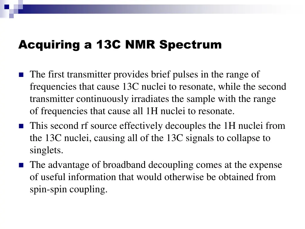 acquiring a 13c nmr spectrum 4