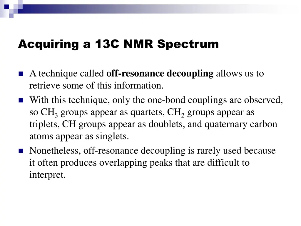 acquiring a 13c nmr spectrum 5