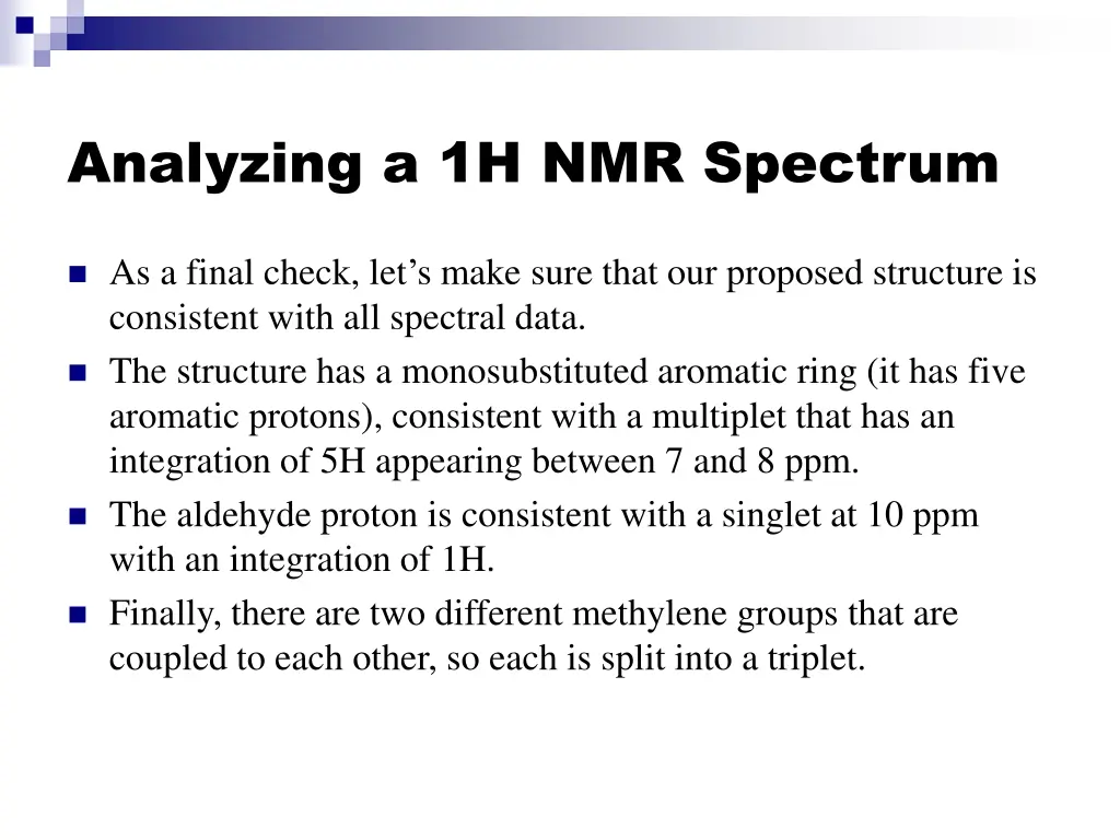 analyzing a 1h nmr spectrum 10