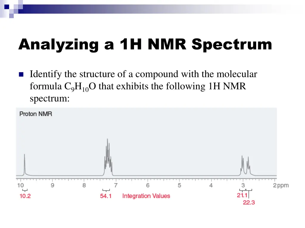 analyzing a 1h nmr spectrum 2