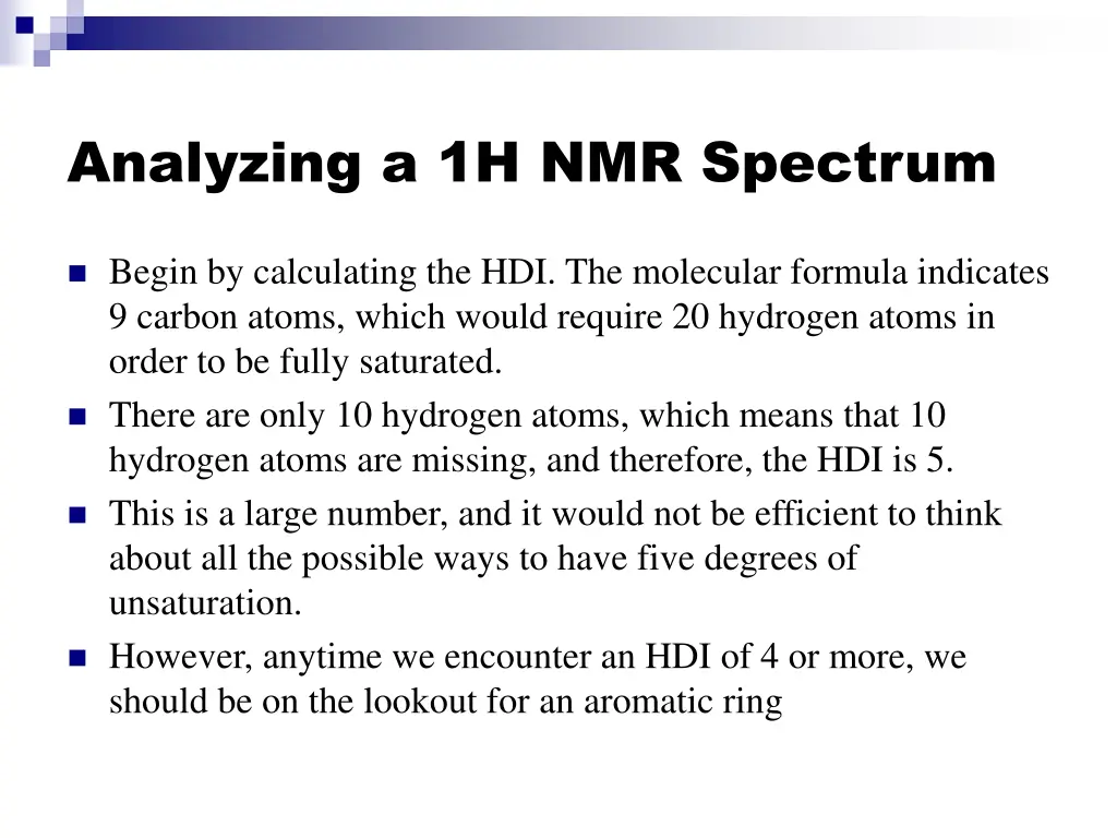 analyzing a 1h nmr spectrum 3