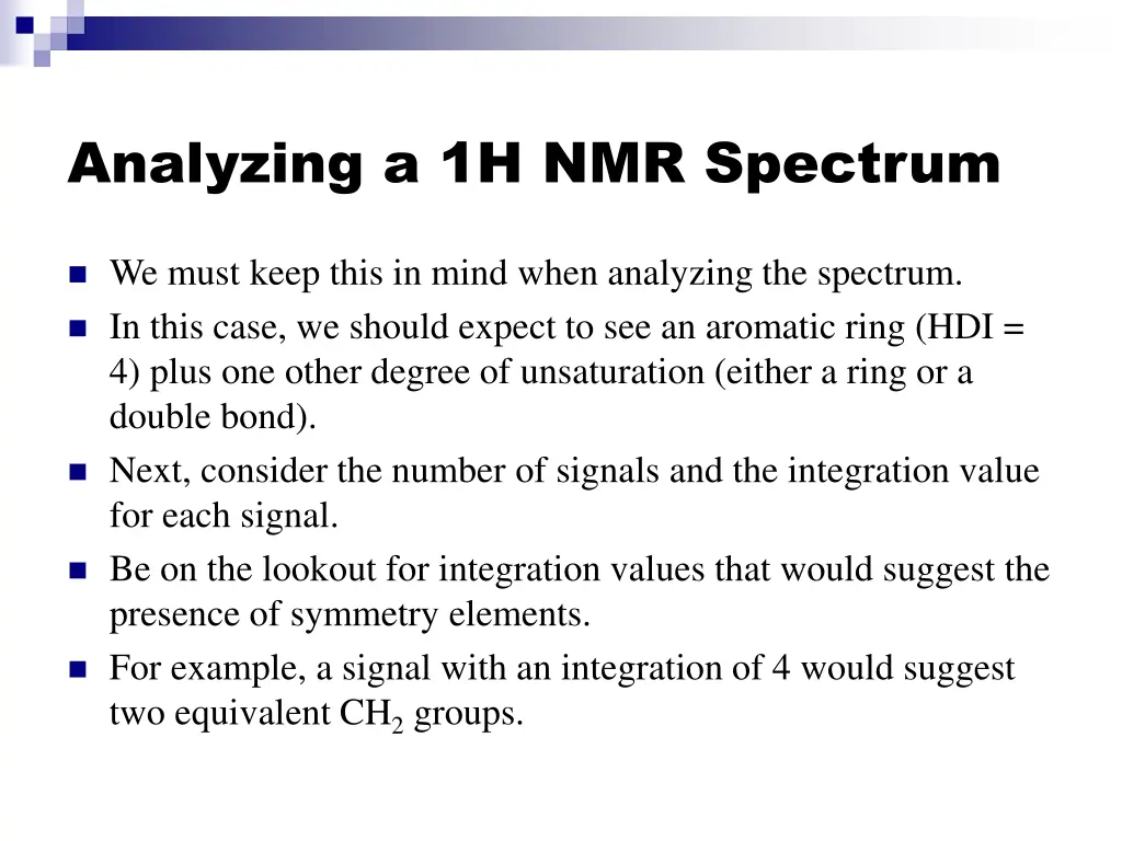 analyzing a 1h nmr spectrum 4