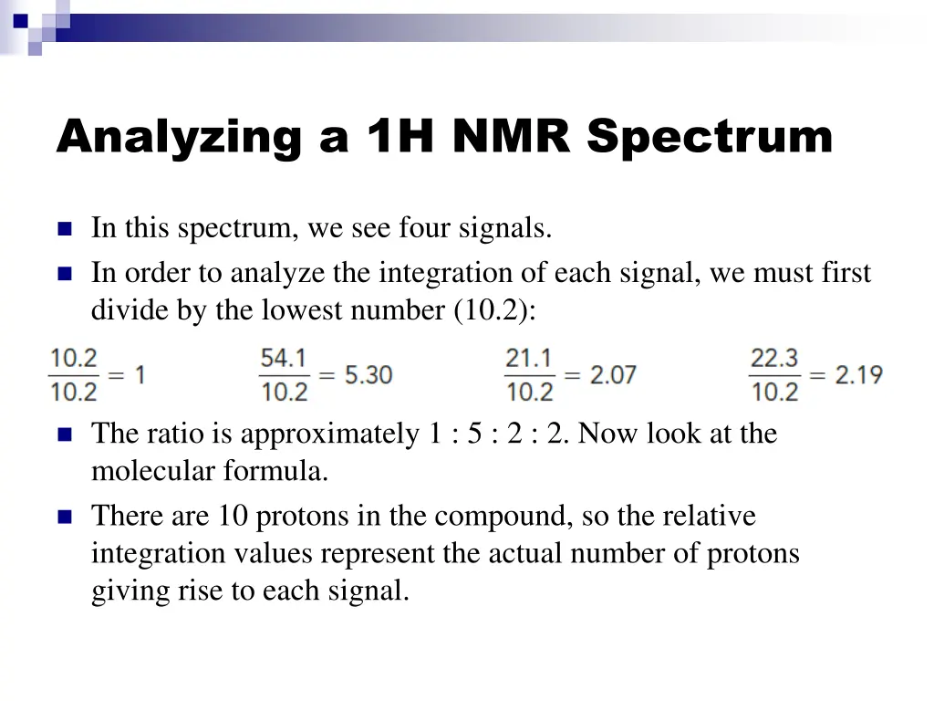 analyzing a 1h nmr spectrum 5