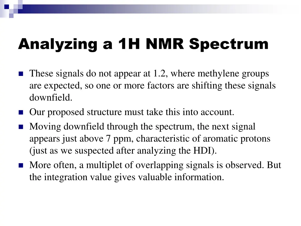 analyzing a 1h nmr spectrum 7