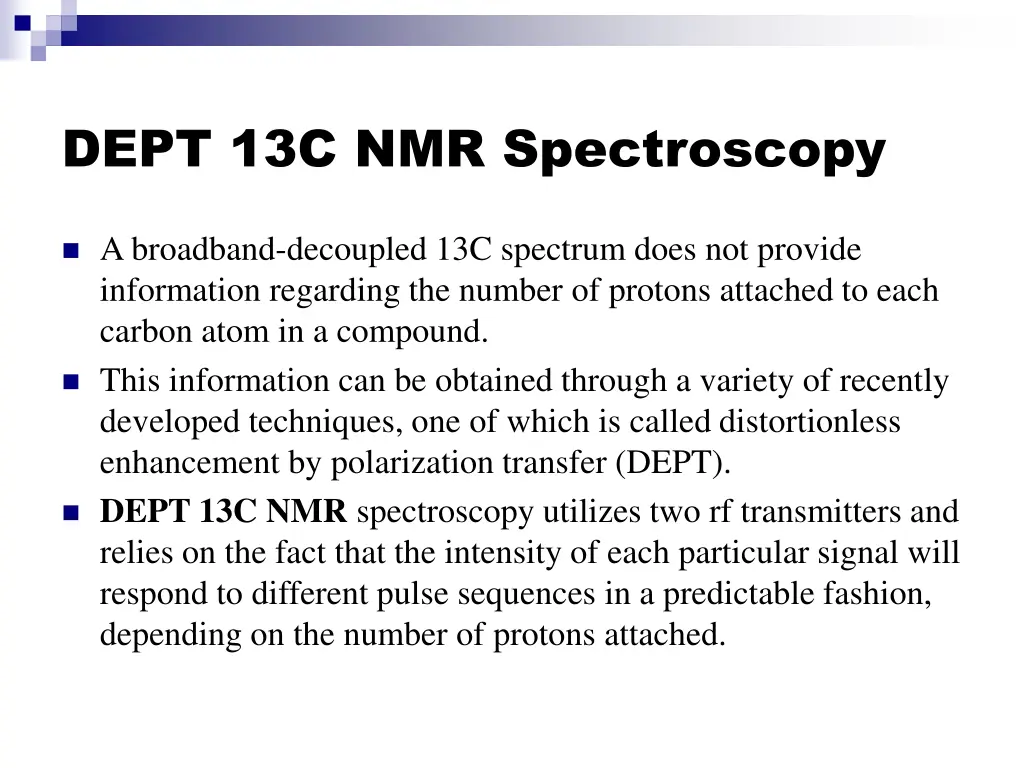 dept 13c nmr spectroscopy