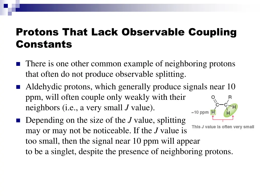 protons that lack observable coupling constants 4