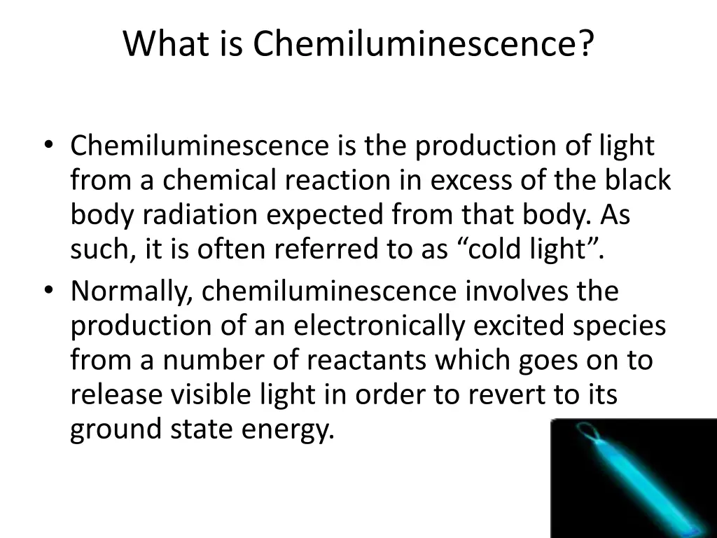 what is chemiluminescence