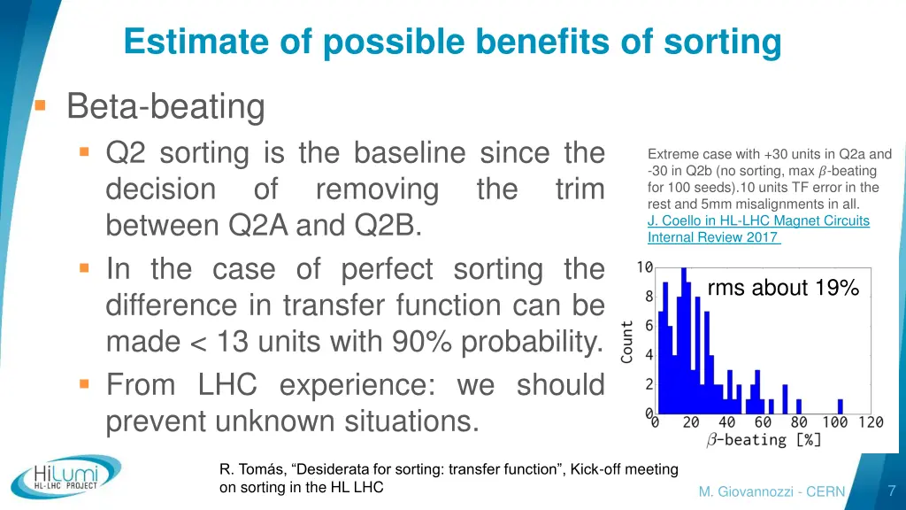 estimate of possible benefits of sorting 1