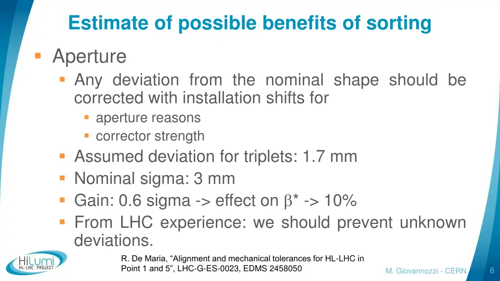 estimate of possible benefits of sorting