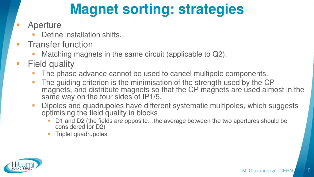 magnet sorting strategies