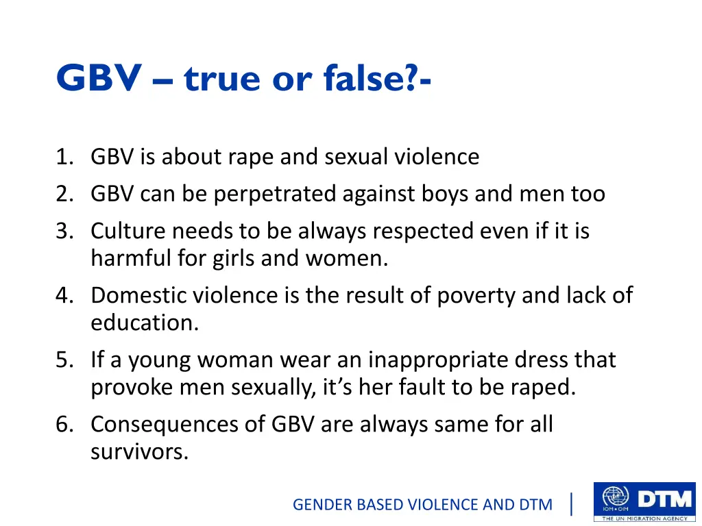 gbv true or false