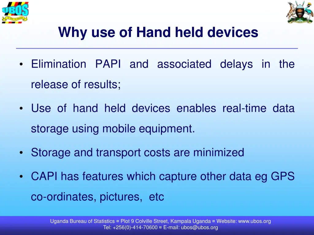 why use of hand held devices