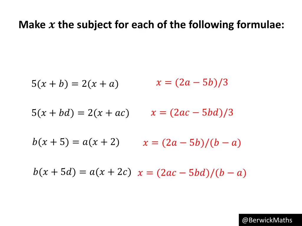 make the subject for each of the following 10