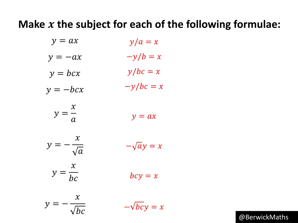 make the subject for each of the following 3