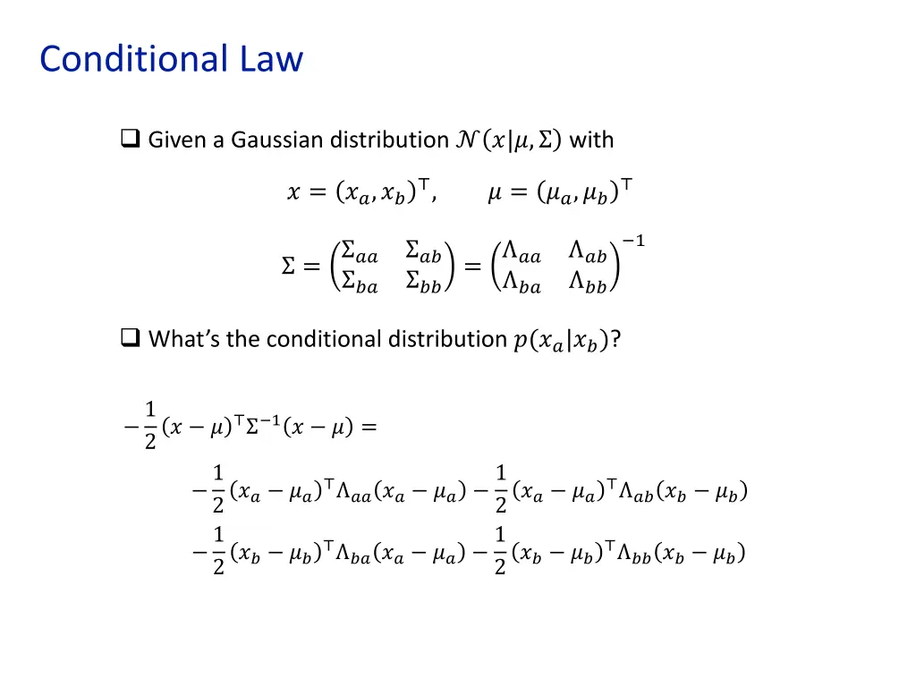 conditional law 1