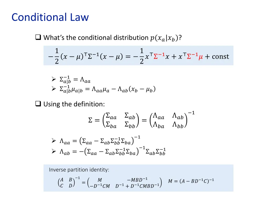 conditional law 2