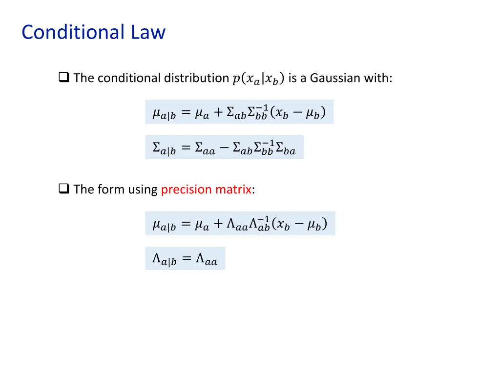 conditional law 3