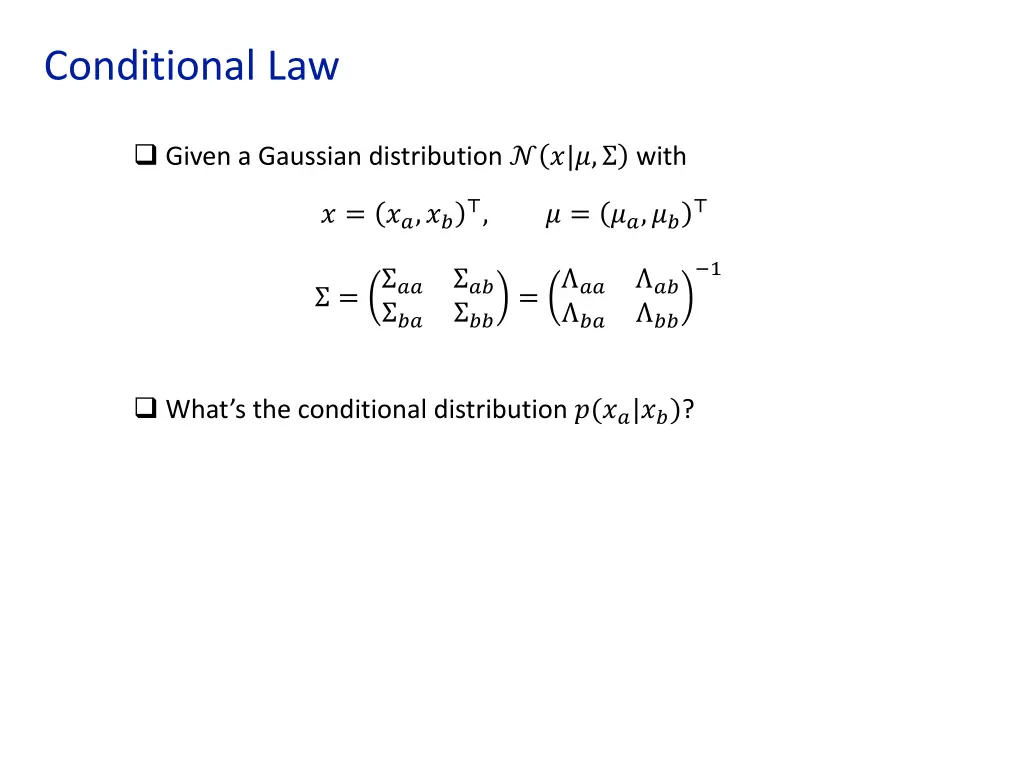 conditional law