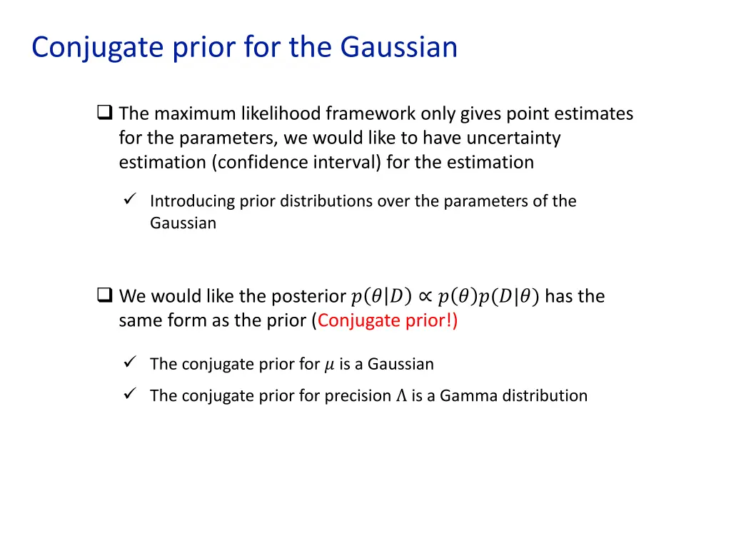 conjugate prior for the gaussian