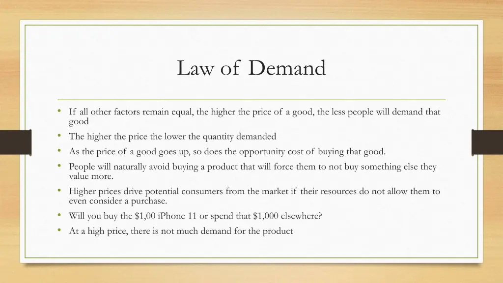 law of demand