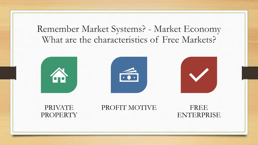 remember market systems market economy what