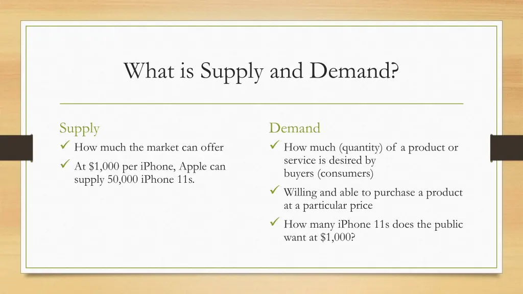 what is supply and demand